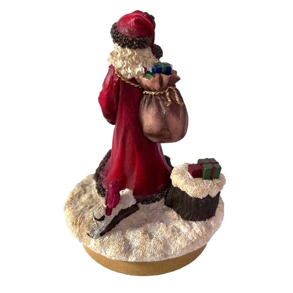 Our America Candle Lid Topper for Glass Jars Christmas Santa Holiday 4.5 In Tall - Picture 8 of 11